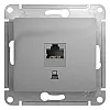 Розетка компьютерная Schneider Electric Glossa GSL000381K RJ45 алюминий