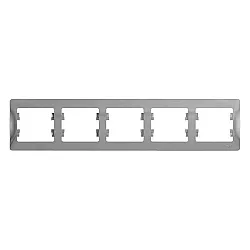 Рамка Schneider Electric Glossa GSL000305 5 постов горизонтальная алюминий