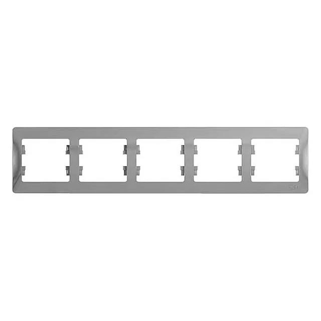 Рамка Schneider Electric Glossa GSL000305 5 постов горизонтальная алюминий