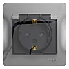 Розетка Schneider Electric Glossa GSL000348 алюминий
