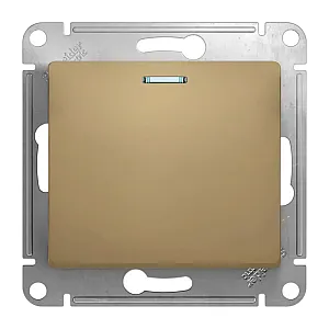 Выключатель Schneider Electric Glossa GSL000413 1 клавиша с подсветкой титан