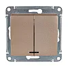 Выключатель Schneider Electric Glossa GSL000453 2 клавиши с подсветкой титан