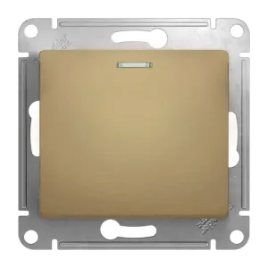Выключатель проходной Schneider Electric Glossa GSL000463 1 клавиша с подсветкой титан