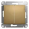 Выключатель проходной Schneider Electric Glossa GSL000465 2 клавиши титан