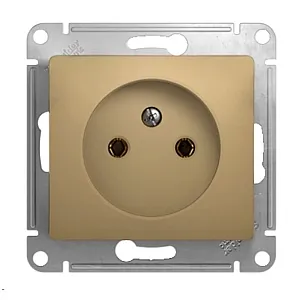 Розетка Schneider Electric Glossa 1 гнездо без заземления титан