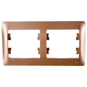 Рамка Schneider Electric Glossa GSL000402 2 поста горизонтальная титан