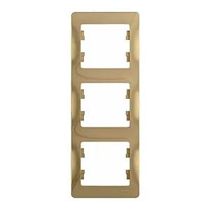 Рамка Schneider Electric Glossa GSL000407 3 поста вертикальная титан