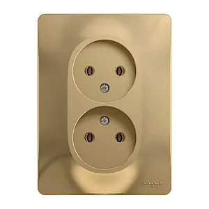Розетка Schneider Electric Glossa GSL000420 2 места без заземления титан