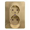 Розетка Schneider Electric Glossa 2 гнезда с заземлением титан