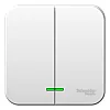 Выключатель Schneider Electric Blanca BLNVA105111 2 клавиши с подсветкой белый