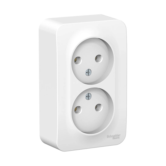 Розетка Schneider Electric Blanca BLNRA000211 2-местная без заземления без шторки белая Розетка Schneider Electric Blanca BLNRA000211 2-местная без заземления без шторки белая