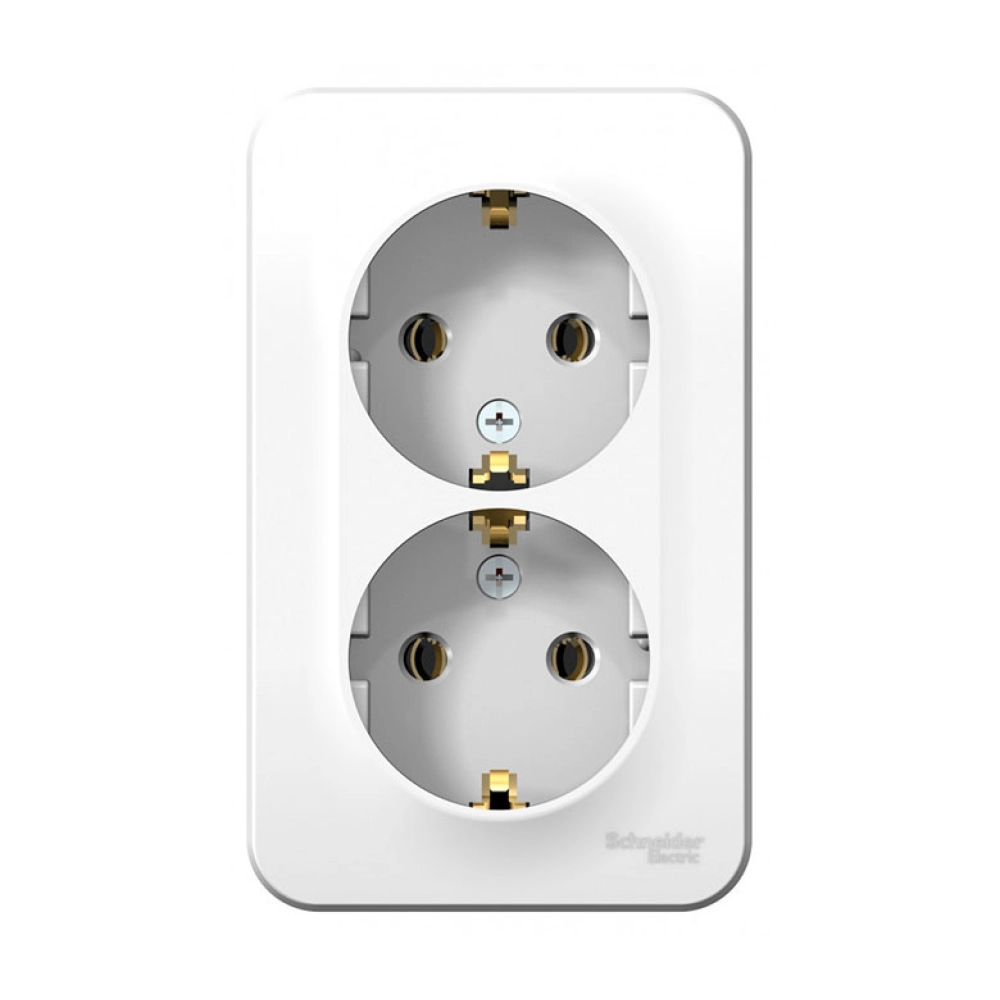 Розетка Schneider Electric Blanca BLNRA010211 2-местная с заземлением без шторки белая Розетка Schneider Electric Blanca BLNRA010211 2-местная с заземлением без шторки белая