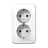 Розетка Schneider Electric Blanca BLNRA010211 2-местная с заземлением без шторки белая