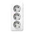 Розетка Schneider Electric Blanca BLNRA010311 3-местная с заземлением без шторки белая