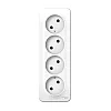 Розетка Schneider Electric Blanca BLNRA000411 4 места без заземления без шторок 16А 250В белая