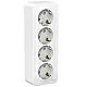 Розетка Schneider Electric Blanca BLNRA011411 4 места с заземлением белая