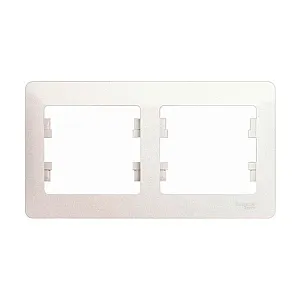 Рамка Schneider Electric Glossa GSL000602 2 поста горизонтальная перламутр