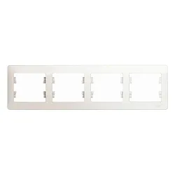 Рамка Schneider Electric Glossa GSL000604 4 поста горизонтальная перламутр