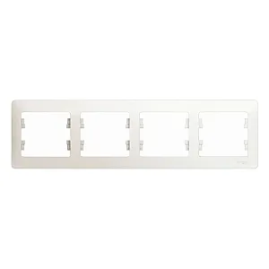 Рамка Schneider Electric Glossa GSL000604 4 поста горизонтальная перламутр
