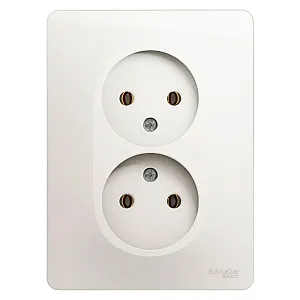 Розетка Schneider Electric Glossa GSL000620 2 места без заземления перламутр