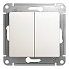 Выключатель Schneider Electric Glossa 2 клавиши перламутр