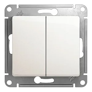 Выключатель Schneider Electric Glossa 2 клавиши перламутр