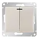 Выключатель Schneider Electric Glossa GSL000653 2 клавиши с подсветкой перламутр