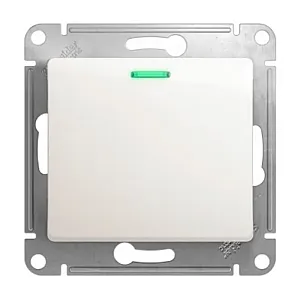 Выключатель проходной Schneider Electric Glossa GSL000663 1 клавиша с подсветкой перламутр