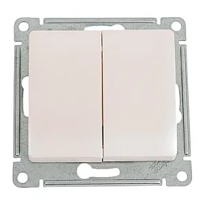 Выключатель проходной Schneider Electric Glossa GSL000665 2 клавиши перламутр