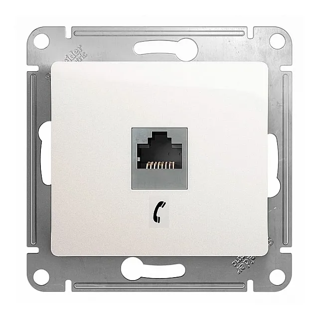 Розетка телефонная Schneider Electric Glossa GSL000681T 1*RJ11 перламутр
