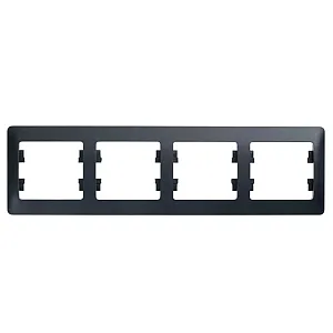 Рамка Schneider Electric Glossa GSL000704 4 поста горизонтальная антрацит