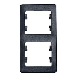 Рамка Schneider Electric Glossa GSL000706 2 поста вертикальная антрацит
