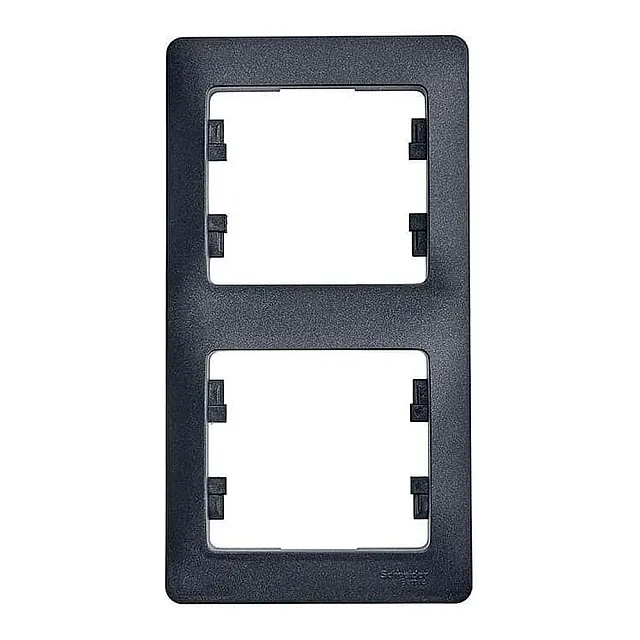 Рамка Schneider Electric Glossa GSL000706 2 поста вертикальная антрацит