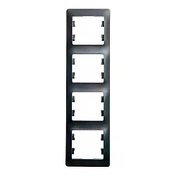 Рамка Schneider Electric Glossa GSL000708 4 поста антрацит