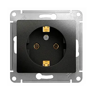 Розетка Schneider Electric Glossa GSL000743 с заземлением антрацит