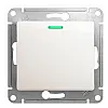 Выключатель проходной Schneider Electric Glossa GSL000763 1 клавиша с подсветкой перламутр
