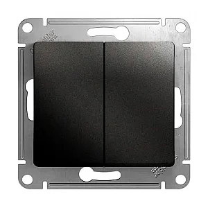 Выключатель проходной Schneider Electric Glossa GSL000765 2 клавиши антрацит