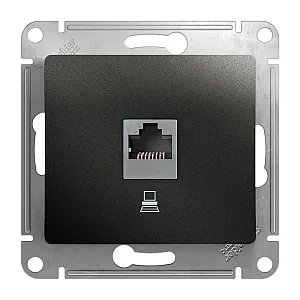 Розетка компьютерная Schneider Electric Glossa GSL000781K RJ45 антрацит