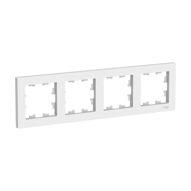 Рамка Schneider Electric AtlasDesign ATN000104 4-поста белая Рамка Schneider Electric AtlasDesign ATN000104 4-поста белая