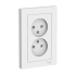 Розетка Schneider Electric AtlasDesign ATN000120 2-местная без заземления белая