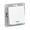 Переключатель Schneider Electric AtlasDesign ATN000163 с подсветкой белый
