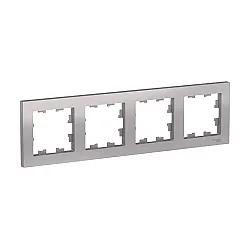 Рамка Schneider Electric AtlasDesign ATN000304 4 поста алюминий