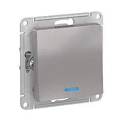 Выключатель Schneider Electric AtlasDesign ATN000313 с подсветкой алюминий