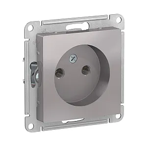 Розетка Schneider Electric AtlasDesign ATN000341 без заземления без шторки алюминий