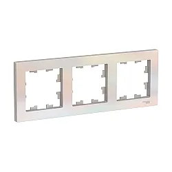 Рамка Schneider Electric AtlasDesign ATN000403 3-поста жемчуг