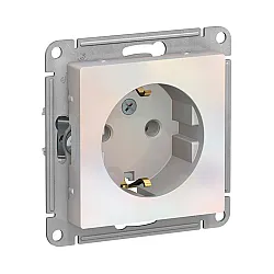 Розетка Schneider Electric AtlasDesign ATN000443 с заземлением без шторки жемчуг