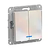 Выключатель Schneider Electric AtlasDesign ATN000453 2 клавиши с подсветкой жемчуг
