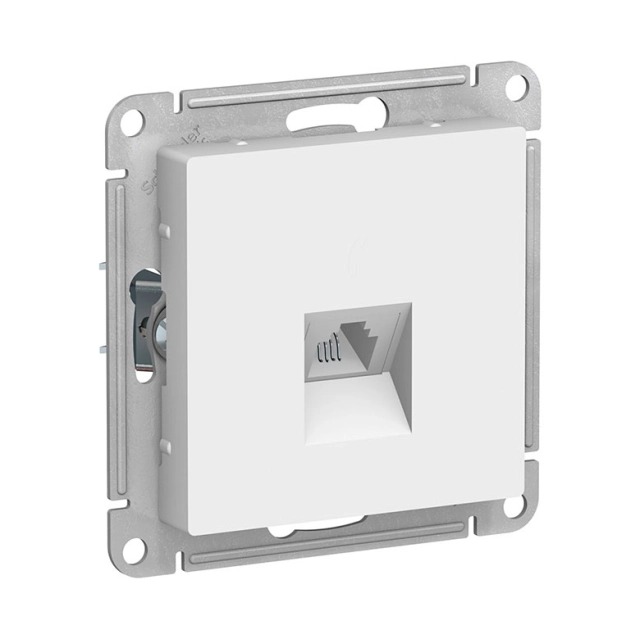 Розетка телефонная Schneider Electric AtlasDesign ATN000181 RJ11 белая Розетка телефонная Schneider Electric AtlasDesign ATN000181 RJ11 белая