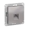 Розетка телефонная Schneider Electric AtlasDesign ATN000381 RJ11 алюминий