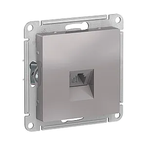 Розетка телефонная Schneider Electric AtlasDesign ATN000381 RJ11 алюминий